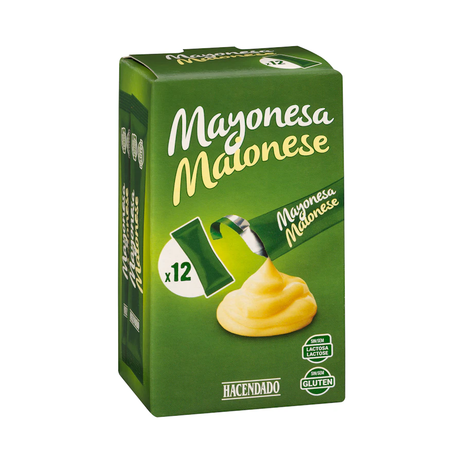 Mayonesa en sobres individuales Hacendado – Mercadona – صورة المنتج