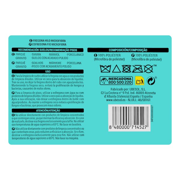 Fregona Microfibra Absorbente Bosque Verde
