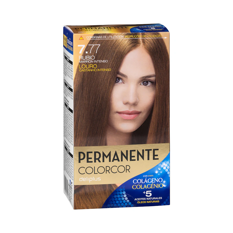 Coloración permanente 7.77 rubio marrón intenso Colorcor – Mercadona – صورة المنتج