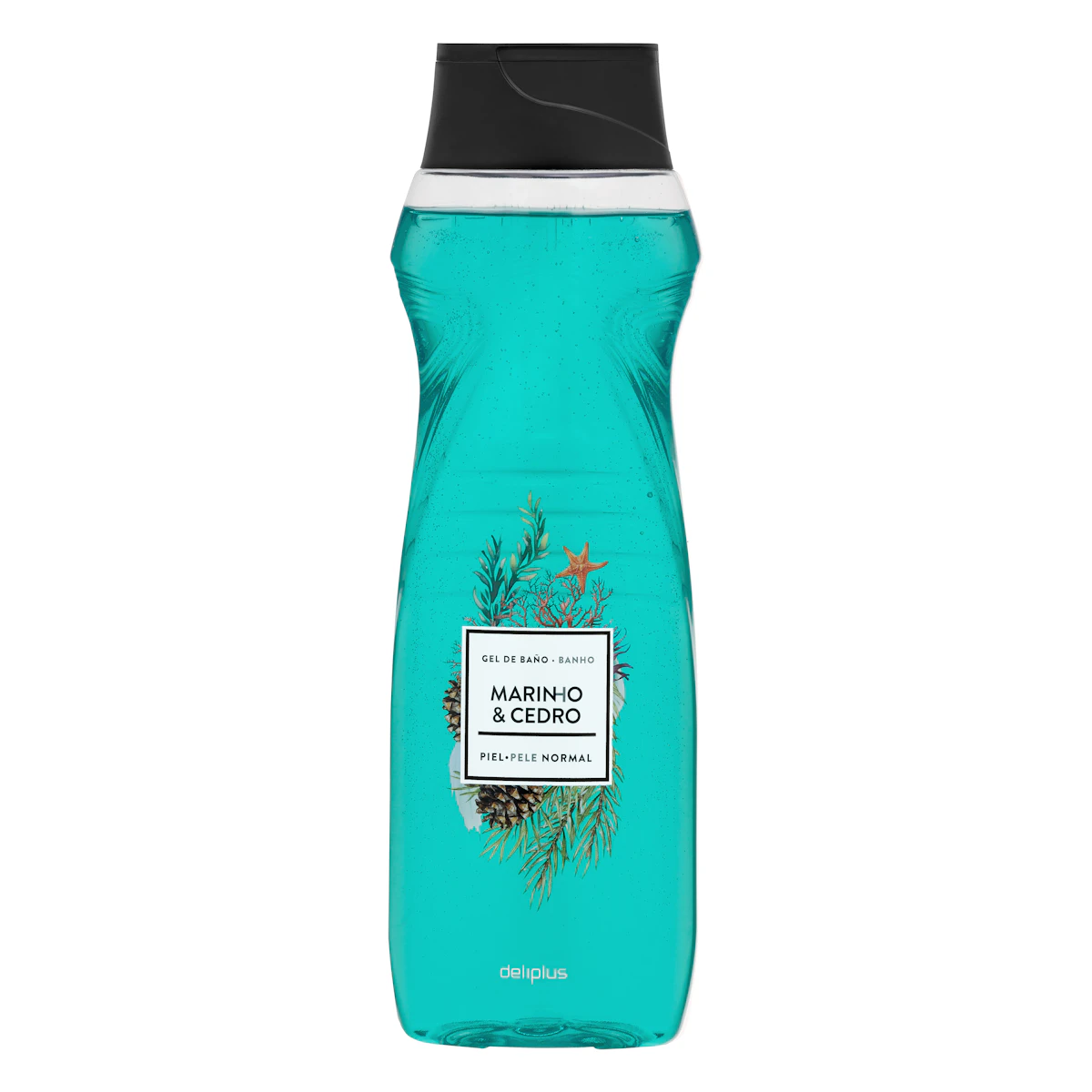 Gel de baño marino y cedro Deliplus piel normal – Mercadona – صورة إعلانية للمنتج