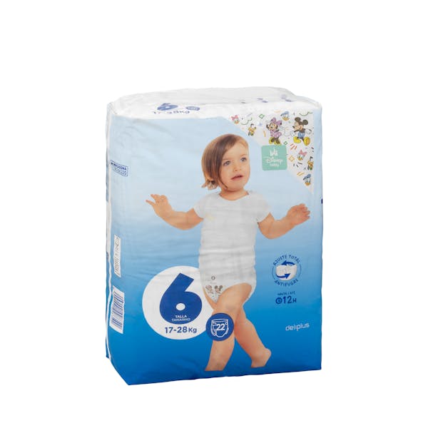 Pañales bebé talla 6 de 17-28 kg Deliplus