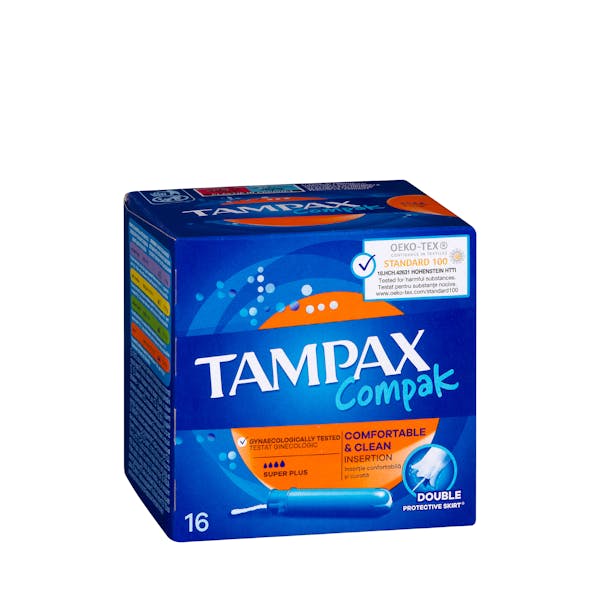 Tampones super plus Tampax Compak con aplicador