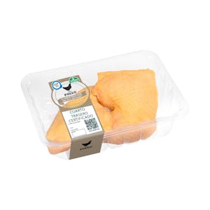 Imagen de Cuartos traseros de pollo certificado alimentado con un 50% de maíz