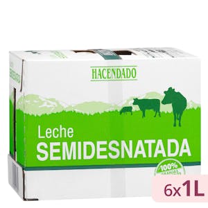 Leche semidesnatada Hacendado