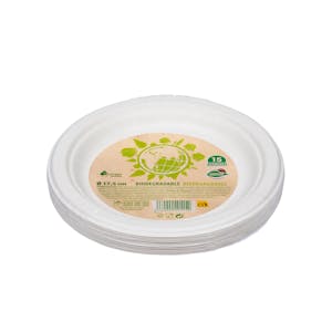 Plato postre biodegradable Bosque Verde