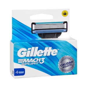 Imagen de Recambios maquinilla de afeitar Gillette Mach Sport 3 hojas