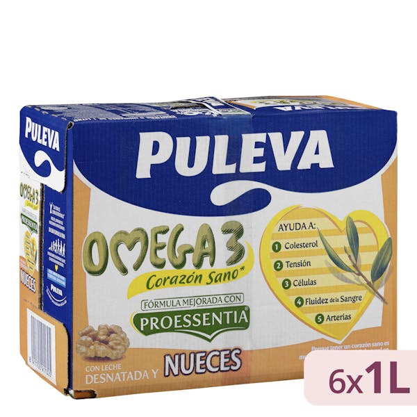 Puleva Puleva Leche de crecimiento, enriquecida con calcio, hierro, 12  vitaminas y Omega 3, para mayores de 3 años Max crecimiento + desarrollo 1 l