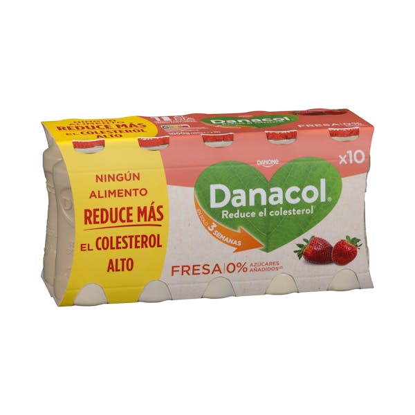 Imagen de Bebida láctea de fresa Danacol 0% azúcares añadidos 0% MG