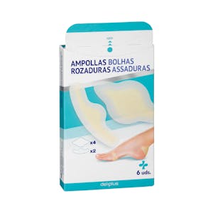 Imagen de Apósitos hidrocoloides adhesivos para ampollas y rozaduras Deliplus surtidos