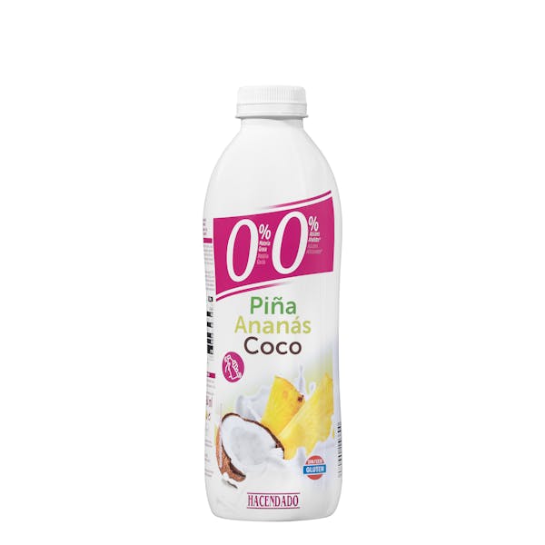 Imagen de Yogur líquido desnatado Piña y Coco Hacendado 0% MG 0% azúcares añadidos
