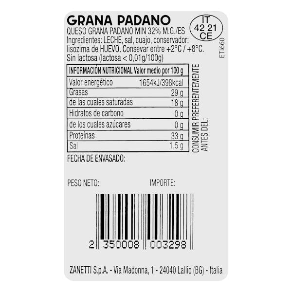 Queso grana padano Zanetti
