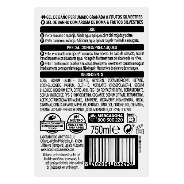 Etiqueta / ingredientes