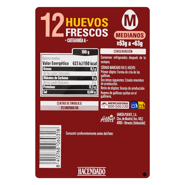 Huevos medianos M