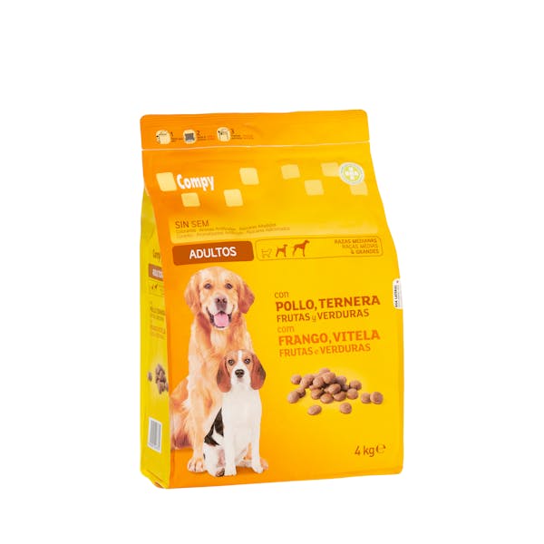 Imagen de Comida perro adulto Compy con pollo, ternera, frutas y verduras