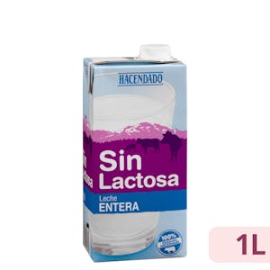 Leche entera sin lactosa Hacendado