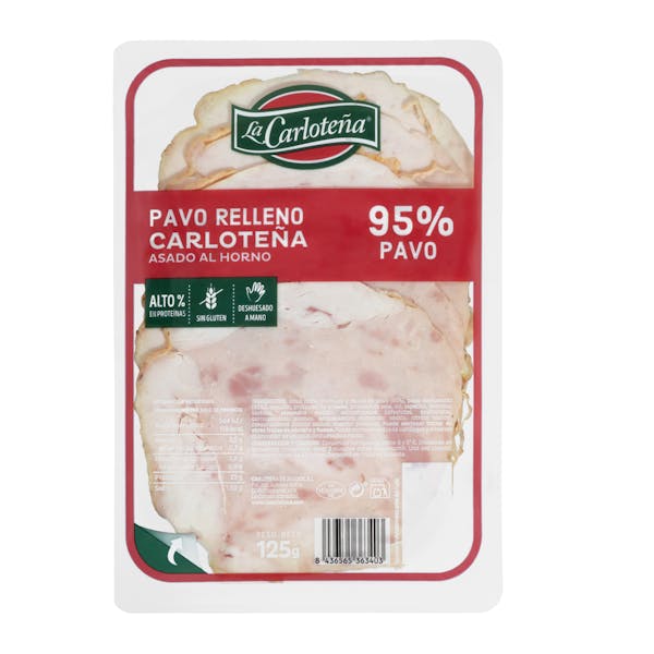 Pavo 95% relleno La Carloteña asado al horno lonchas