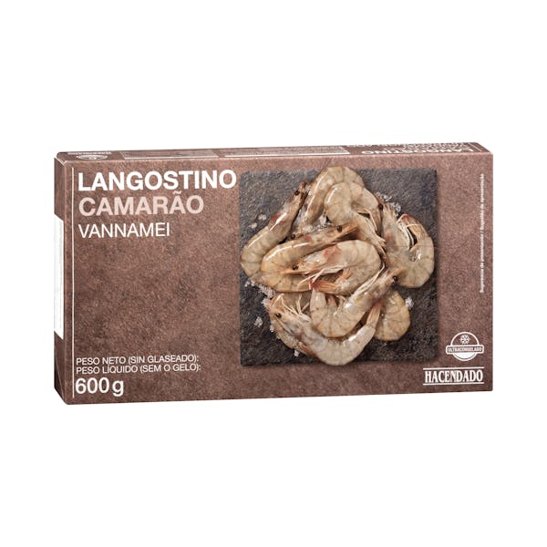 Langostino crudo Hacendado ultracongelado
