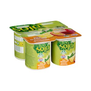 Postre de soja Hacendado con piña y maracuyá