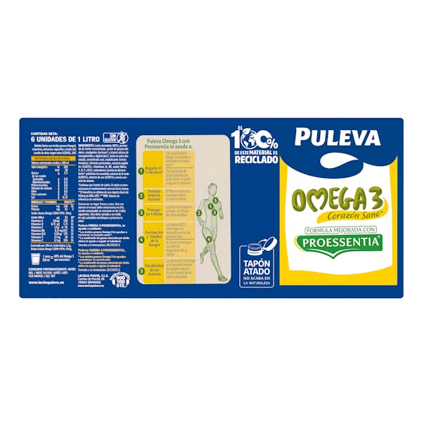 Bebida láctea Omega 3 Puleva con leche desnatada