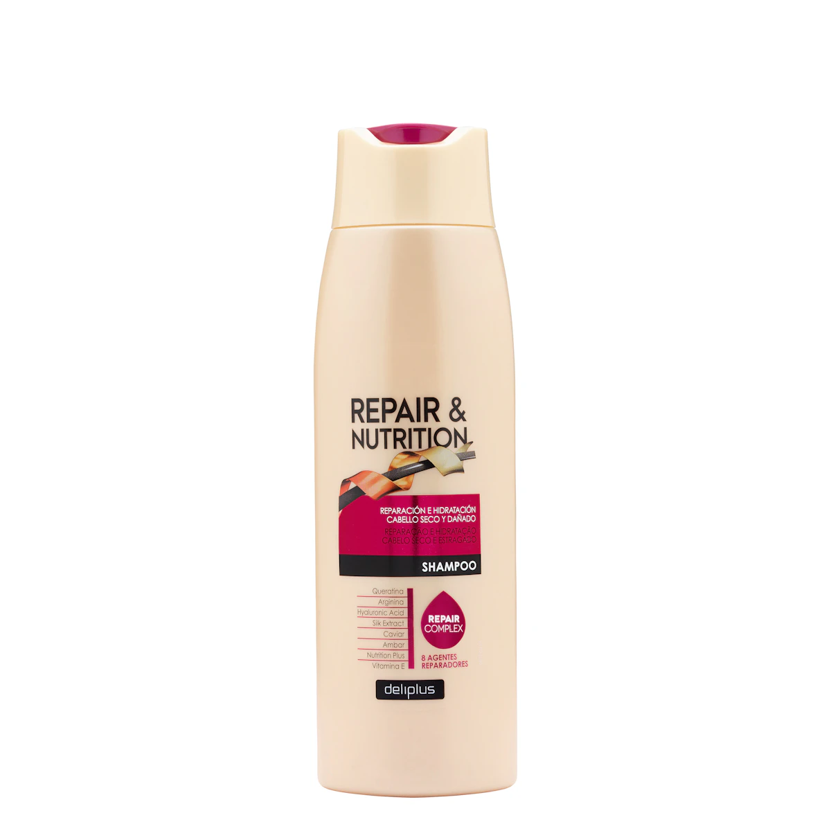 Champú Repair & Nutrition Deliplus cabello seco y dañado – Mercadona – صورة إعلانية للمنتج