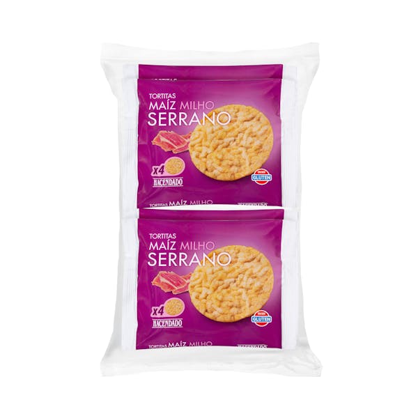 Tortitas de maíz con sabor a jamón Hacendado