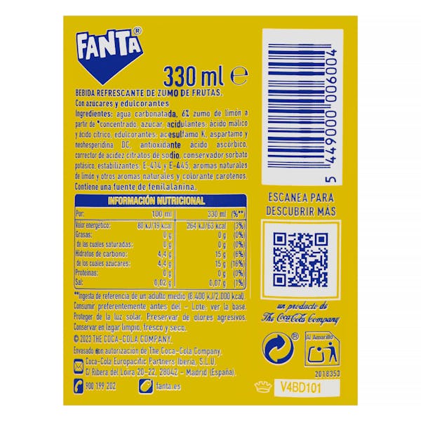 Refresco Fanta limón
