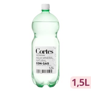 Agua mineral con gas grande Cortes