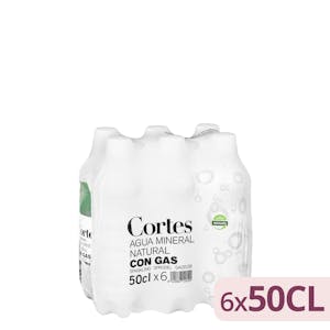 Agua mineral con gas pequeña Cortes