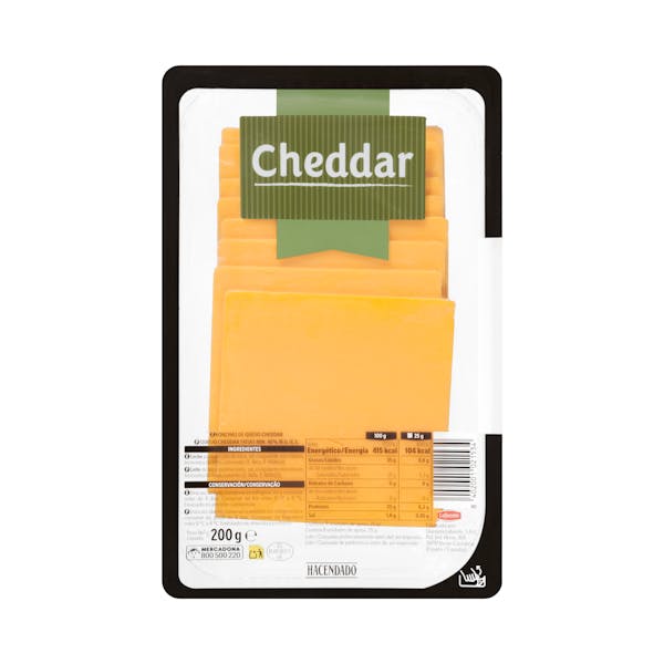 Imagen de Queso lonchas cheddar de vaca Hacendado