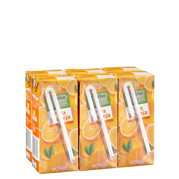 Zumo pura naranja Hacendado pack 6 x 1.2l