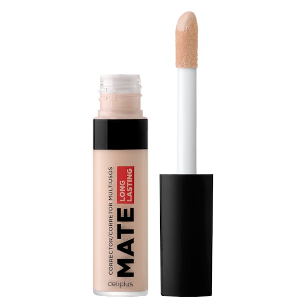 Corrector fluido multiusos Long Lasting Deliplus mate 100 beige rosado