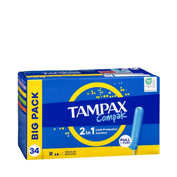 Tampones regular Tampax Compak con aplicador