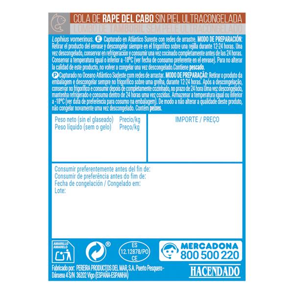 Etiqueta / ingredientes