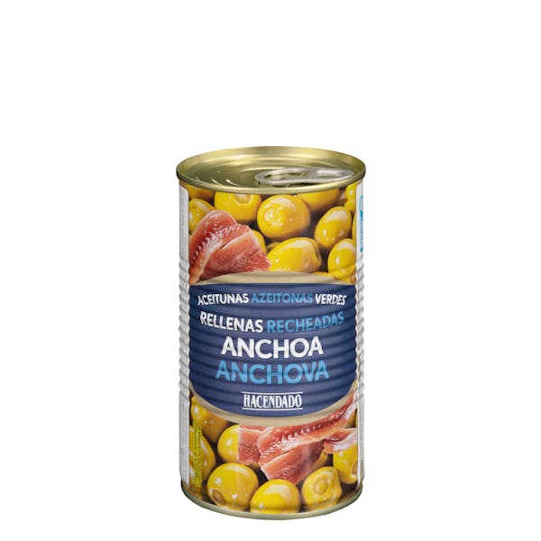 Aceitunas verdes rellenas de anchoa Hacendado