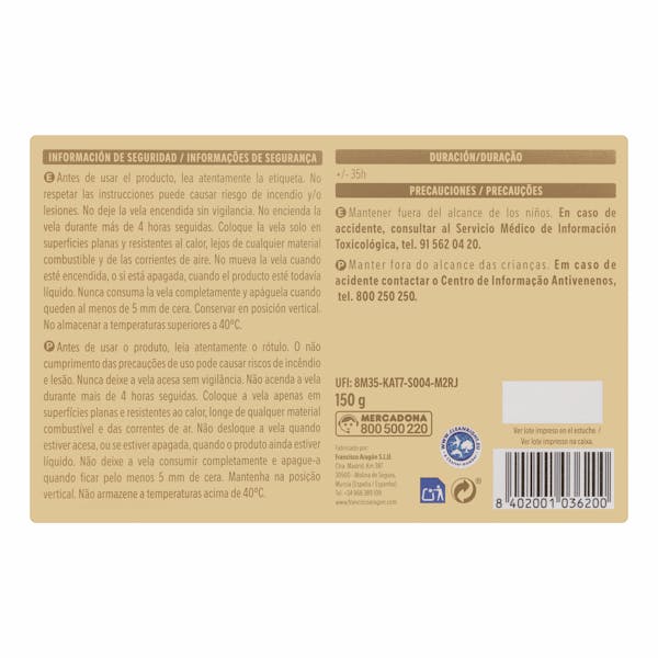 Vela perfumada Santal Vanilla Bosque Verde