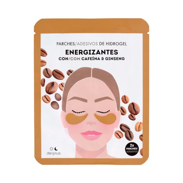 Imagen de Parches para ojos de hidrogel Energizantes Deliplus con cafeína y ginseng
