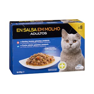Bocaditos en salsa gato adulto Delikuit esterilizado - 8 ud. x 100 g  (Mercadona): Precios y Opiniones