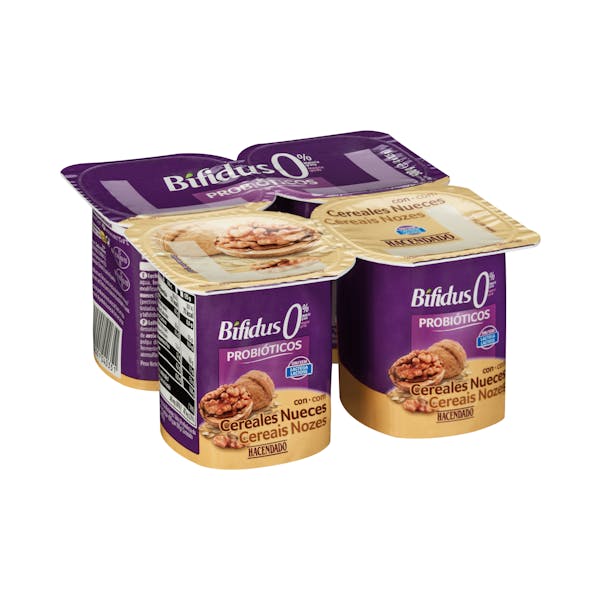 Imagen de Bífidus desnatado probióticos con nueces y cereales Hacendado 0% MG
