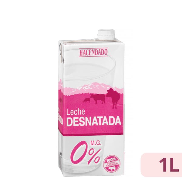 Leche desnatada Hacendado