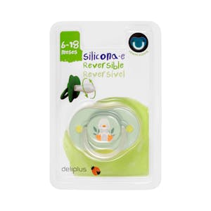 Chupete silicona reversible Deliplus +6 a 18 meses luminiscente