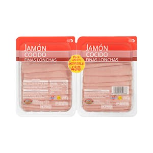 Jamón cocido Hacendado finas lonchas