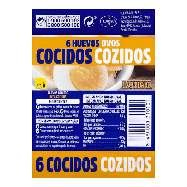 Huevos cocidos