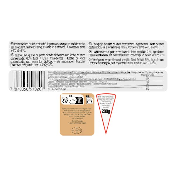 Queso brie marcillat de vaca Plaisir de Roy