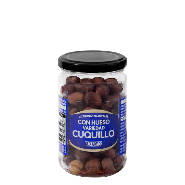 Aceitunas negras Cuquillo con hueso Hacendado