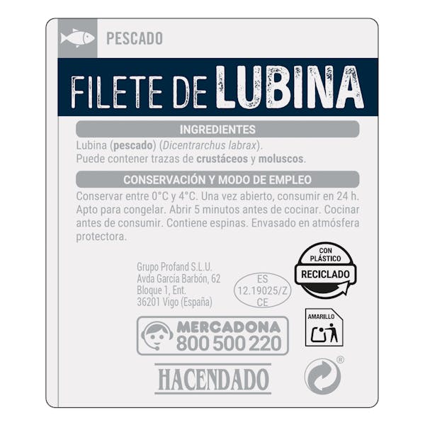 Filete de lubina