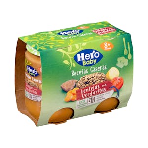 Papilla lentejas con verduritas Hero baby recetas caseras +8 meses