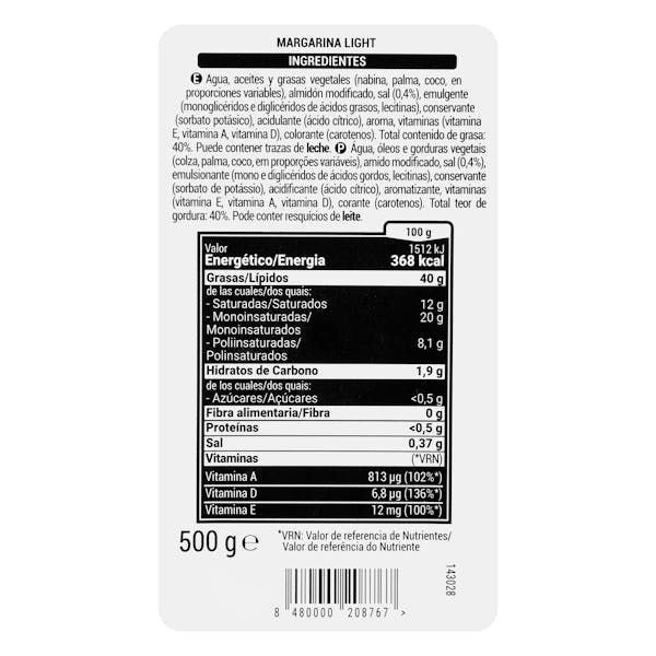 Margarina ligera Hacendado