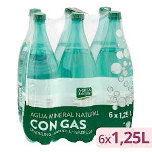 Agua mineral con gas grande Aquadeus