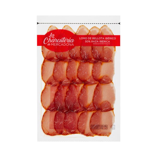 Imagen de Lomo de bellota ibérico 50% raza ibérica cortado a máquina