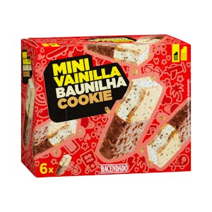 Helado mini sándwich vainilla y cookie